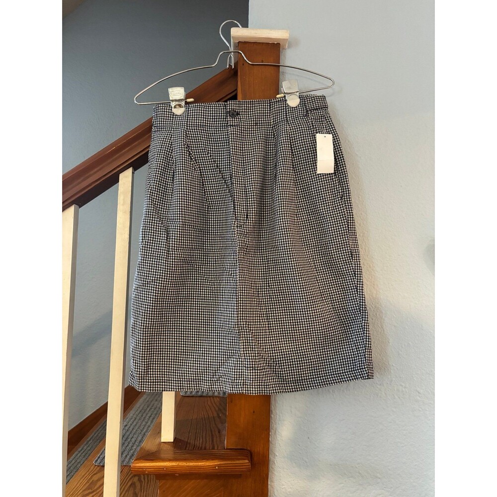 GAP vintage deadstock nwt tiny houndstooth skirt 11/12 S M academia USA cotton
